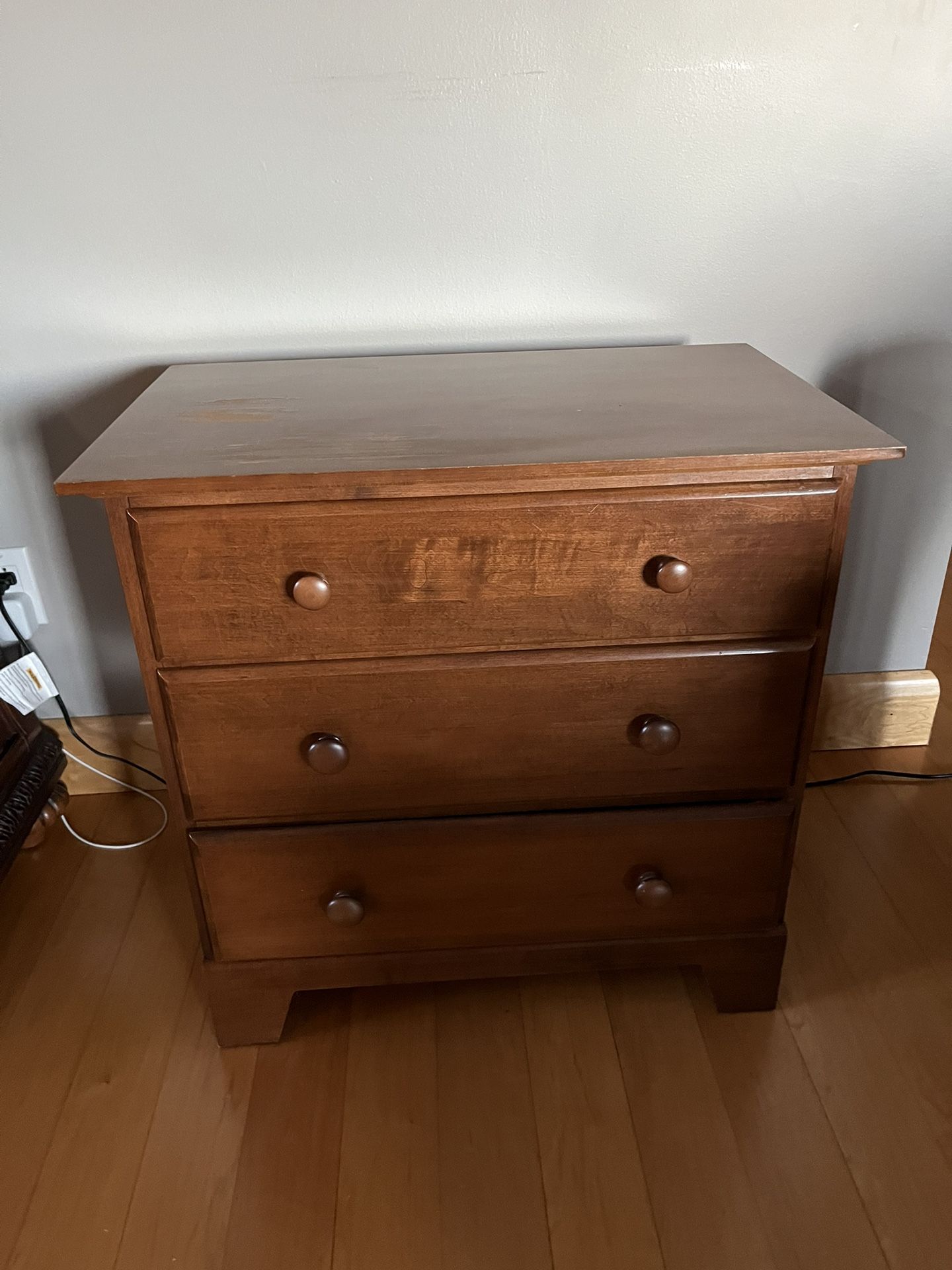 Solid Maple Moosehead Twin Bed Mattress Box Spting And Night Stand for