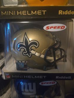 Saints mini riddell football helmet