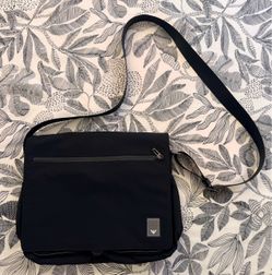 Emporio Armani Black Nylon Messenger Bag
