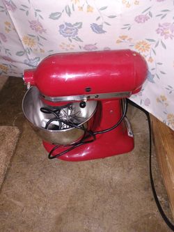 KitchenAid mixer working