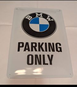 “BMW Parking Only” Nostalgic Art Metal Wall Sign BMW Licensed Merchandise