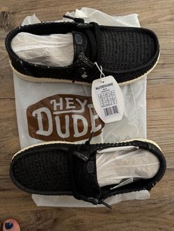 Hey Dude Wally Stretch Canvas Shoes Navy