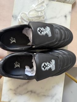 Louis Vuitton footprint soccer sneakers black