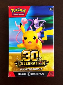 Pokémon 30th Celebration Booster Bundle – 6 Packs NEW SEALED 🔥
