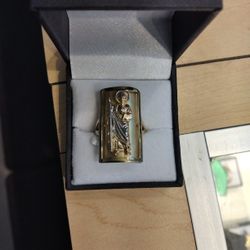 10k Two Tone San Judas Ring 