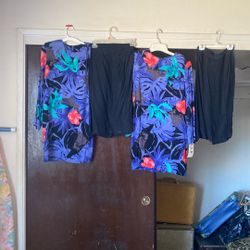 Two Set  Of Two Pieces Dress Size Small And Extra Small