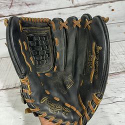 Rawlings GSO Leather Baseball Glove 12.5" GSO125BT Basket Web Mitt RHT Black