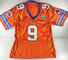 Waterboy Bobby Boucher #9 Mud Dogs 50th Bourbon Bowl Orange Football Jersey