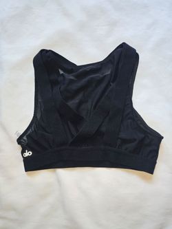 ALO Yoga Bandage Crisscross Strappy Unppaded Sports Bra size L