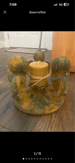Vintage circle of friends angels Candle holder Mexican pottery
