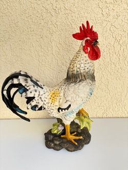 Large Decorative Rooster Statue — 22” Tall
