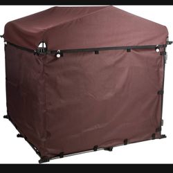 TRIXIE Kennel Sunshade, All-Weather Protective Side Panels, Protects Against Sun, Rain, and Wind, Fits 4 x 4 x 4.5 ft Kennels, Medium