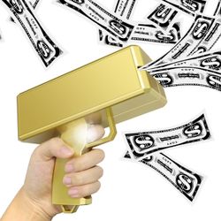 Alagoo Metallic Gold Money Gun Toy