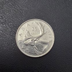 1977 Canadian 25-cent coin