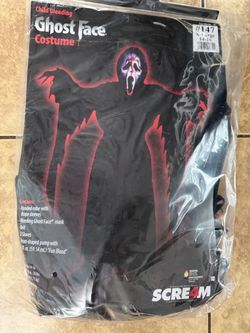 Child Bleeding Ghost Face Costume XL 14-16