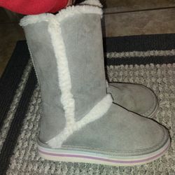 Cute Grey Boots For Girls