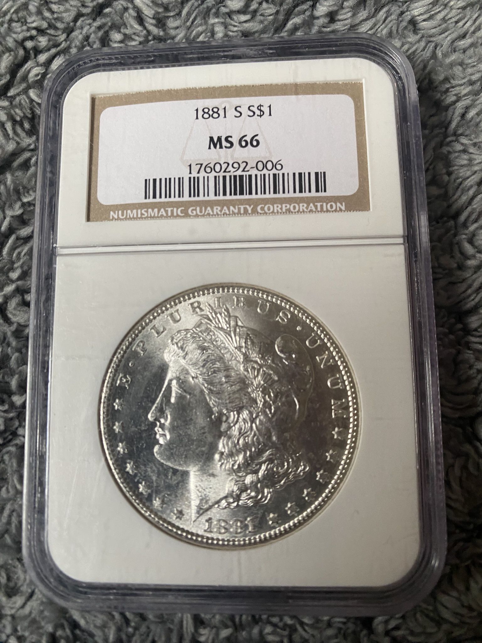 Morgan silver Dollar NGC MS66 1881S