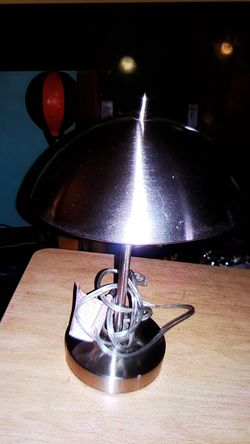 Silver desktop lamp