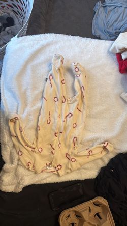 Candy cane baby long sleeve onesie