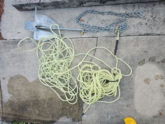 Anchor with chain and rope