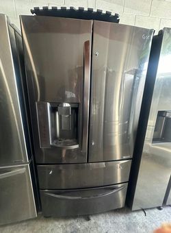 LG 3-Door Refrigerator Black Stainless Steel
