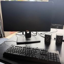 Dell 22” Monitor & Computer + Keyboard & Speakers