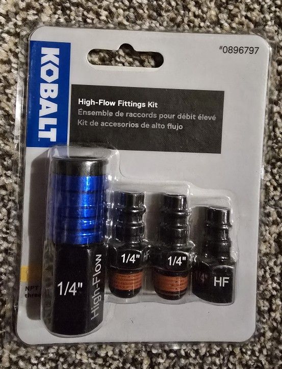 Kobalt High-flow Fittings Kit. 1/4" inch size