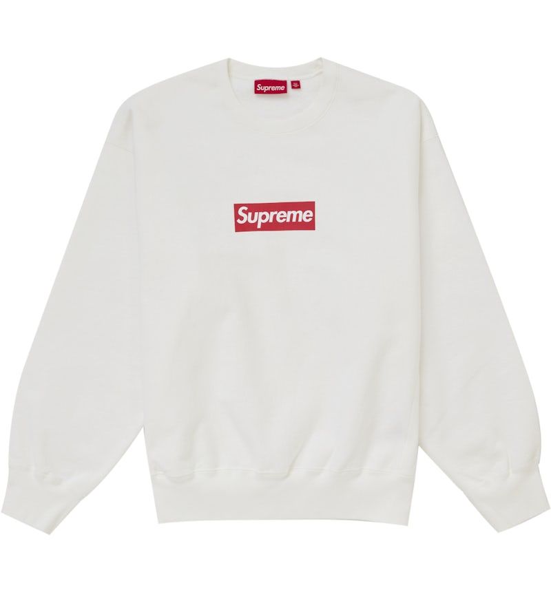 Washed White Supreme Box Logo Crewneck 2025 Medium M