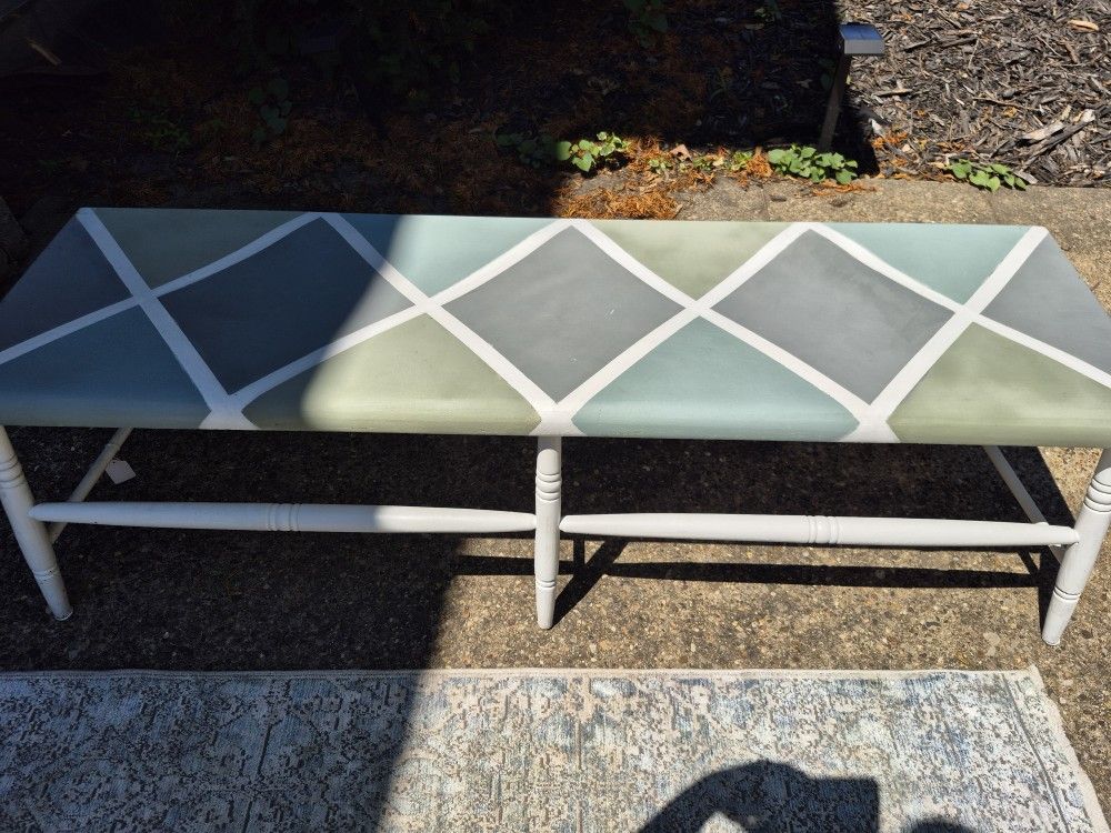 Long, Heavy Wood Bench