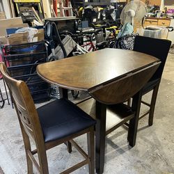 Small bar height dining table drop leaf