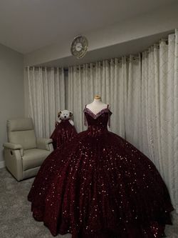 Red quince dress