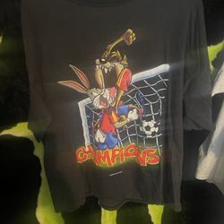 1998 Warner Bros Taz & Bugs Bunny T Shirt 🔥🔥🔥