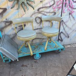 Set Of Art-deco Style Patio Chairs(2)