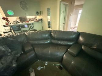 Reclining sectional and ottoman