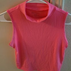 Women's Neon Pink Summer Tank Top Size Medium 