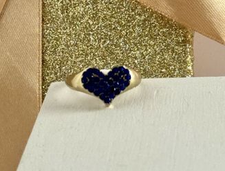 Blue Heart Ring, Size 8