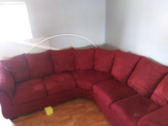 Red sectional couch