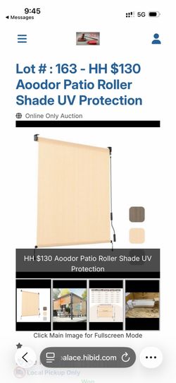 Patio roller shade