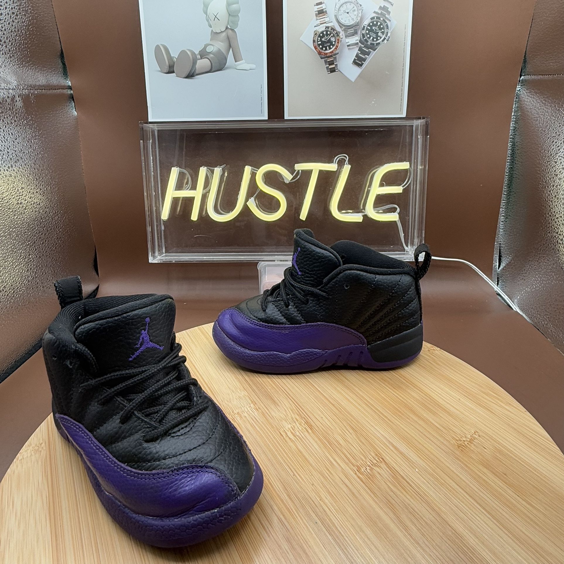 Nike Air Jordan 12 Retro (TD) Sz 9C Field Purple/Black