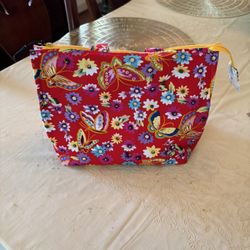 Lunch Bag , Cosmetic Bag - Fully Lined - 10” X 8”