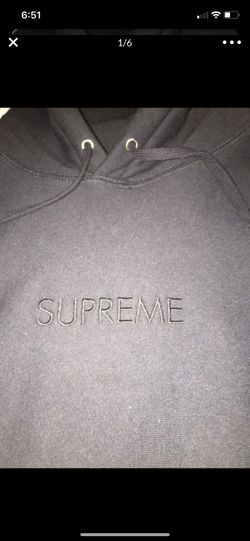 Supreme Tonal Embroidered Hoodie Size Med 100% Authentic