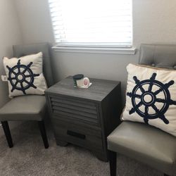 Grey/gray Chair With Dresser