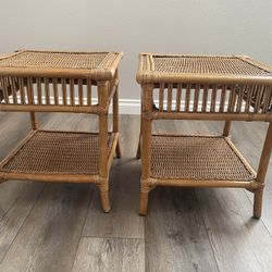 MOVING SALE - Wicker End Tables 
