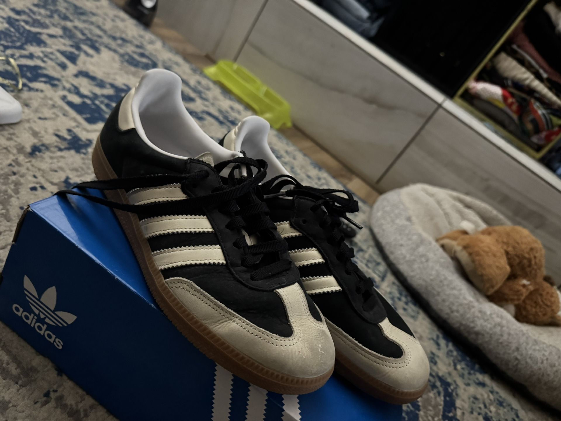Tan/black Adidas 