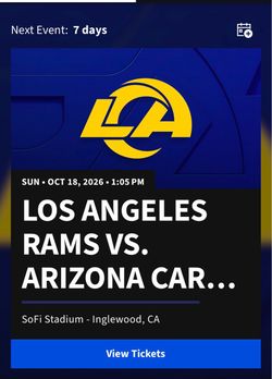 LA Rams vs Arizona Cardinals NFL Ticket