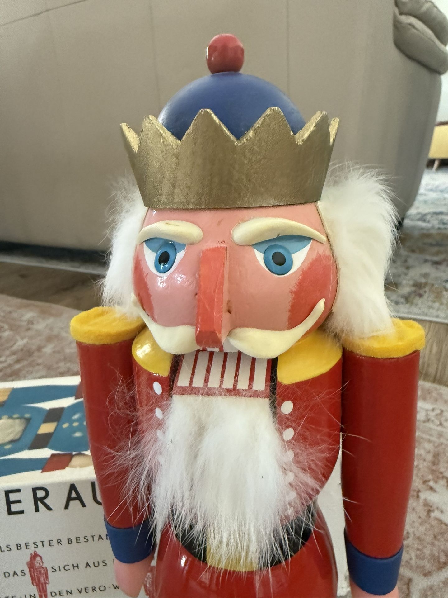 VERO ERZGEBIRGISCHER NUSSKNACKER AUS SEIFFEN CHRISTMAS NUTCRACKER VINTAGE 14"