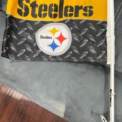 PITTSBURGH STEELERS WINDOW CAR FLAG