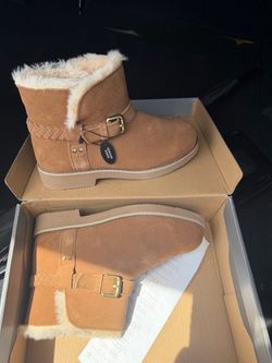Genuine Suede Ankle Boots with Fur Lining