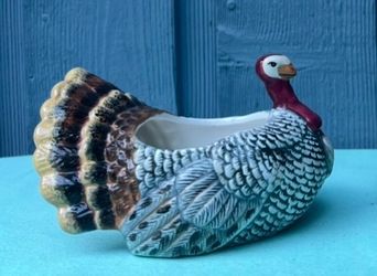 Warren Kimble Ceramic Turkey Serving Bowl