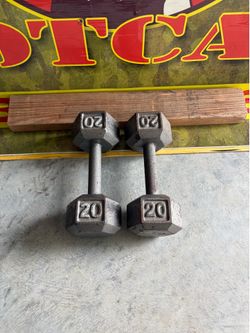 Cap 20Lb pair Solid Barbell Hex Dumbbells $40